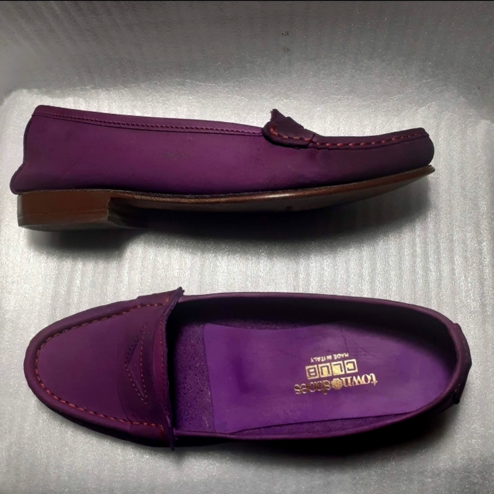 Purple Italian Leather Loafer from Town Shoes Canada women size 37/6us/4uk